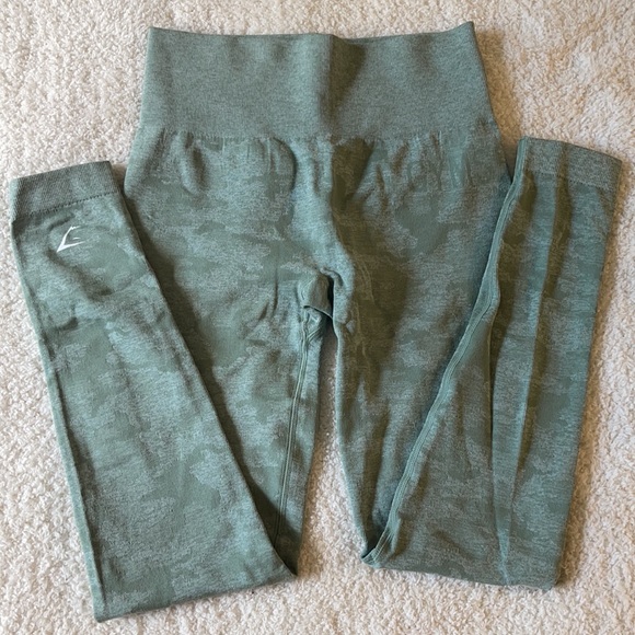 Gymshark adapt camo seamless sage green legging - Picture 3 of 8